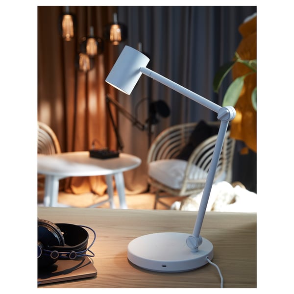 IKEA NYMÅNE Work Lamp With Wireless Charging White