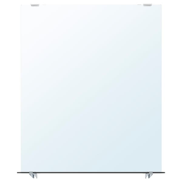 IKEA NYSJÖN Mirror with shelf white 19 5/8x23 5/8 "