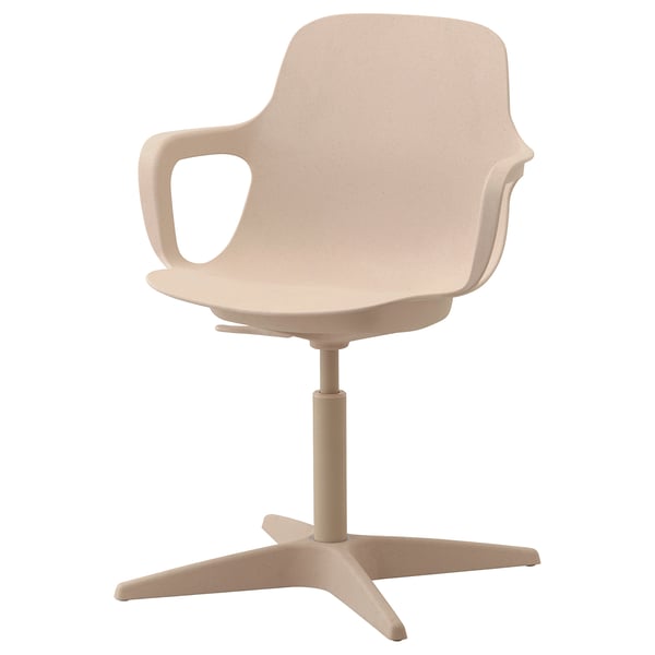 IKEA ODGER Swivel chair white/beige