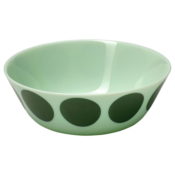 IKEA OFTAST Bowl light green green/dot pattern 6 "