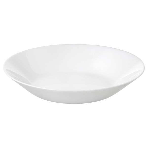 IKEA OFTAST Deep plate/bowl white 8 "