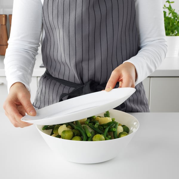 IKEA OFTAST Serving Bowl White 9 "