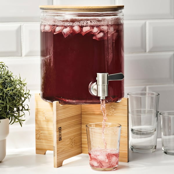 IKEA ÖGONTRÖST Stand For Beverage Dispenser Bamboo