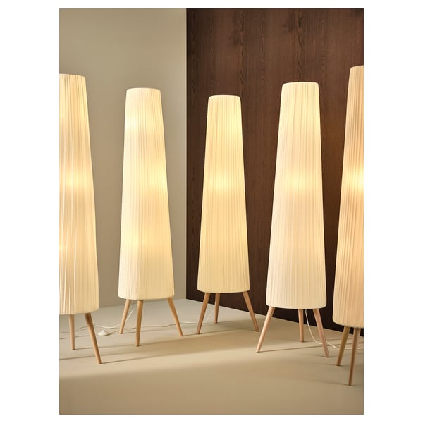 IKEA ÖKENSAND Floor Lamp Beech/white