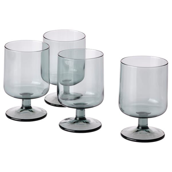 IKEA OMBONAD Goblet gray 11 oz