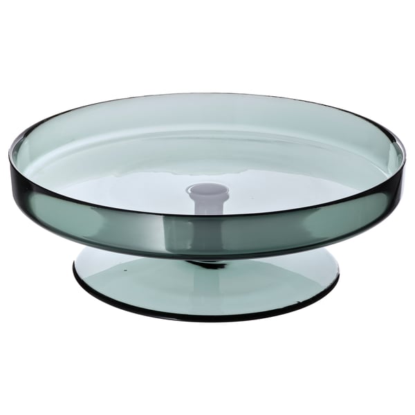 IKEA OMBONAD Serving plate glass gray 11 "