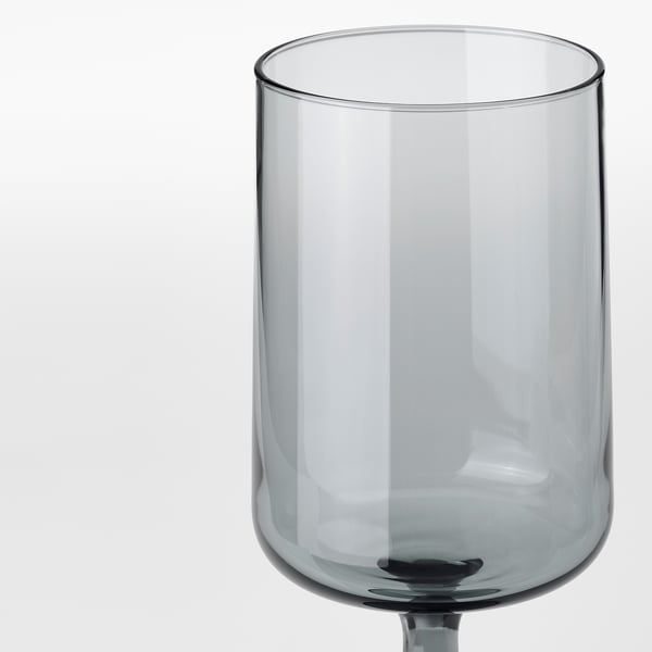 IKEA OMBONAD Wine Glass Gray 14 Oz