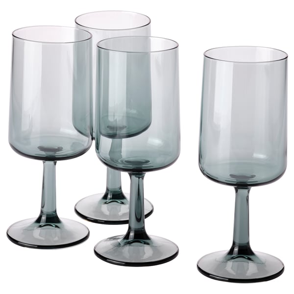IKEA OMBONAD Wine glass gray 14 oz