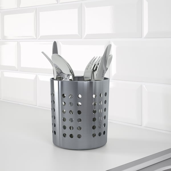 IKEA ORDNING Utensil Holder Stainless Steel 5 3/8 "