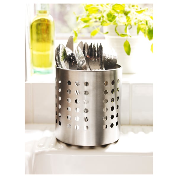 IKEA ORDNING Utensil Holder Stainless Steel 5 3/8 "
