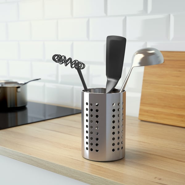 IKEA ORDNING Utensil Holder Stainless Steel 7 1/8 "