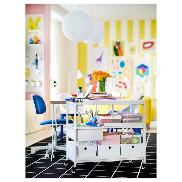 IKEA ÖRFJÄLL Swivel Chair White/Vissle Dark Blue