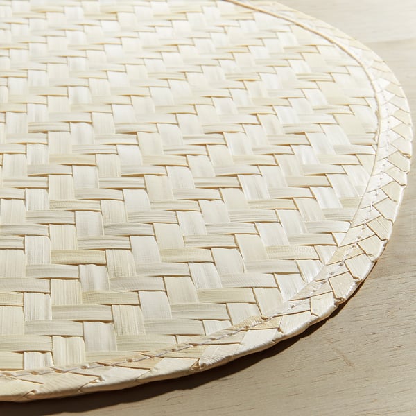 IKEA PADDFISK Place Mat Palm Leaf Handmade 15x14 "