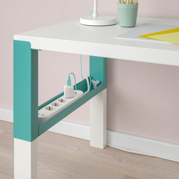 IKEA PÅHL Desk White/turquoise 37 3/4x22 7/8 "