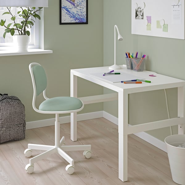 IKEA PÅHL/ÖRFJÄLL Desk And Chair White/light Green