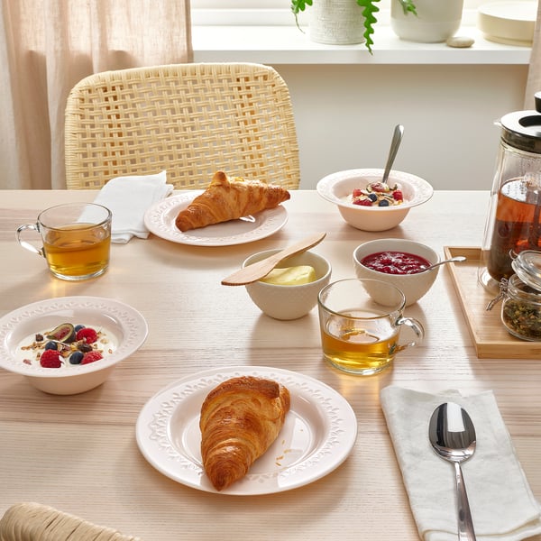 IKEA PARADISISK Side Plate Off-white 8 "