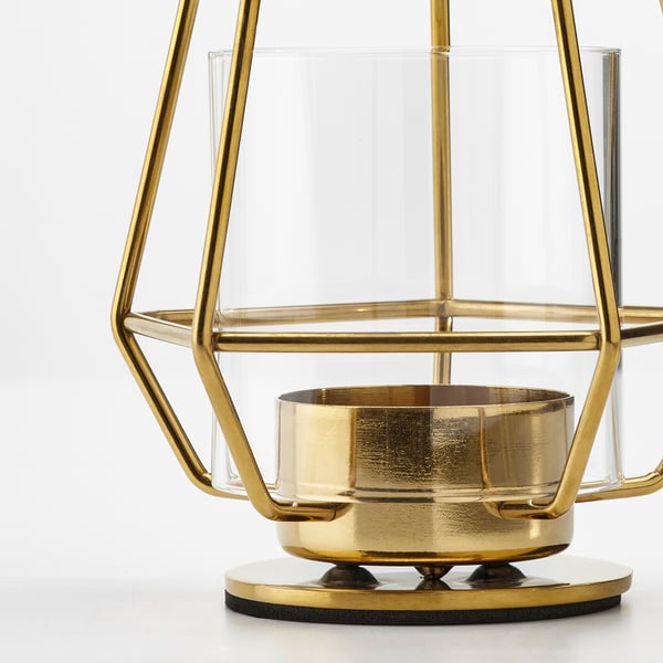 IKEA PÄRLBAND Tealight Holder Gold 4 "