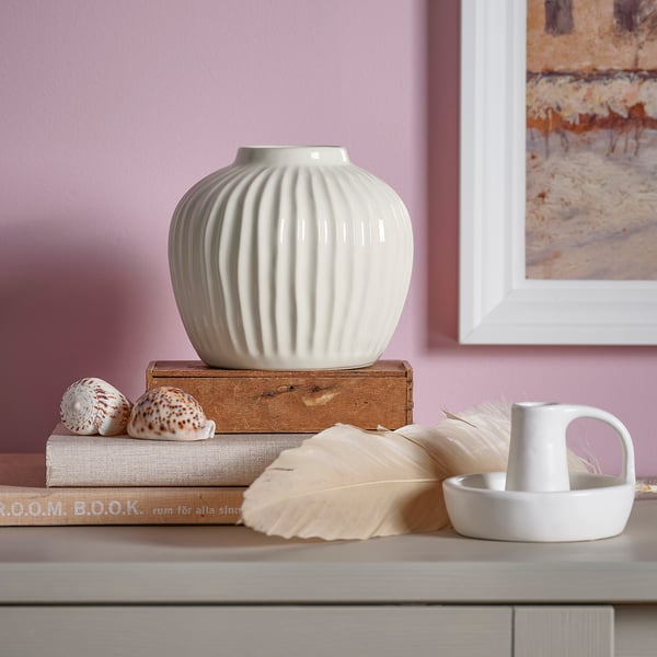 IKEA PELARBJÖRK Vase White 5 ½ "