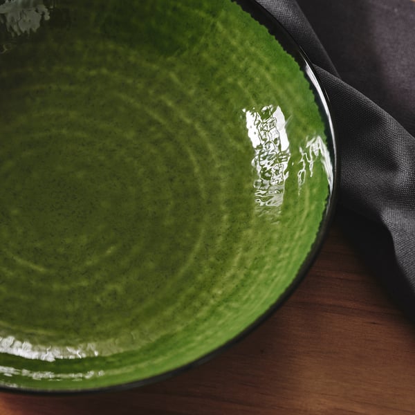 IKEA PELARKAKTUS Deep Plate/bowl Green 9 "