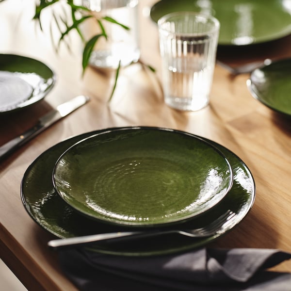 IKEA PELARKAKTUS Side Plate Green 8 "