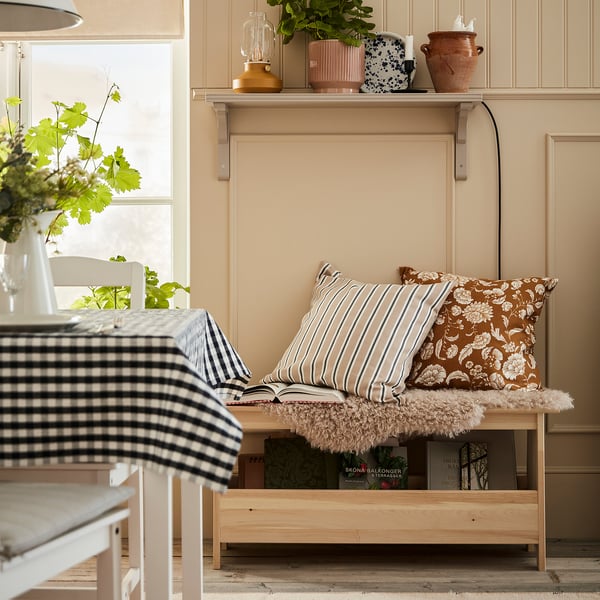 IKEA PERJOHAN Bench With Storage Pine 39 3/8 "