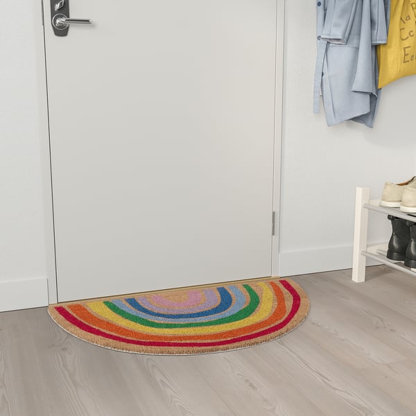 IKEA PILLEMARK Door Mat Indoor Rainbow 1 ' 8 "x2 ' 11 "