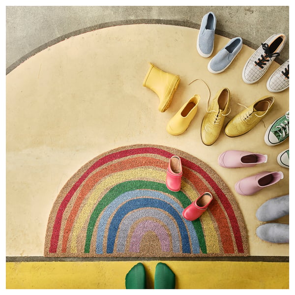 IKEA PILLEMARK Door Mat Indoor Rainbow 1 ' 8 "x2 ' 11 "