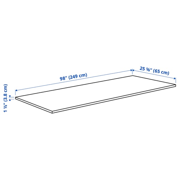 IKEA PINNARP Countertop Walnut/veneer 98x1 1/2 "