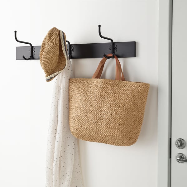 IKEA PINNIG Rack With 3 Hooks Black