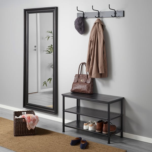 IKEA PINNIG Rack With 3 Hooks Black