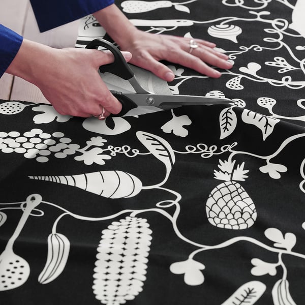 IKEA PIPDÅN Pre-cut Fabric Black/white 59x118 "