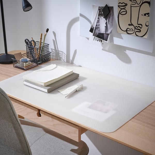 IKEA PLÖJA Desk Pad White/clear 25 ½x17 ¾ "