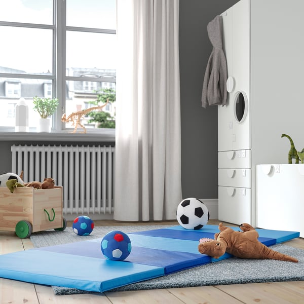 IKEA PLUFSIG Folding Gym Mat Blue 30 3/4x72 7/8 "