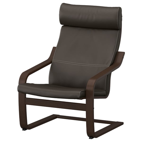 IKEA POÄNG Armchair brown/Glose dark brown