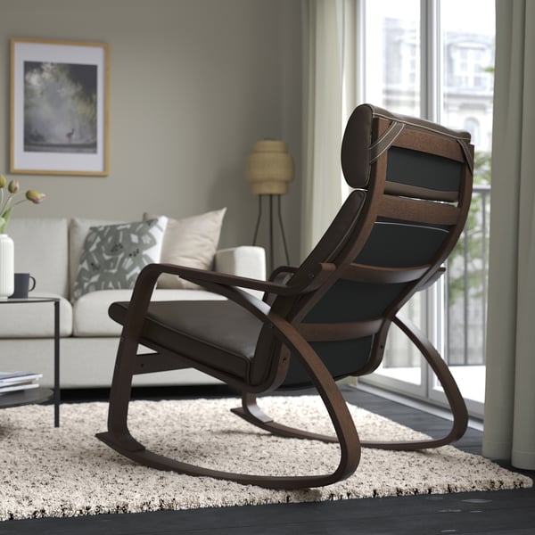 IKEA POÄNG Rocking Chair Brown/Glose Dark Brown
