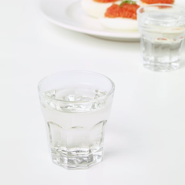IKEA POKAL Snaps Glass Clear Glass 2 Oz