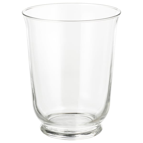 IKEA POMP Vase/candle holder clear glass 7 "