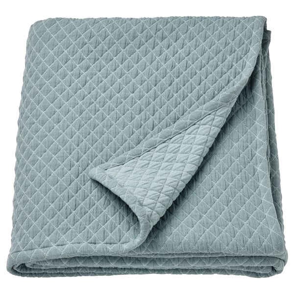 IKEA PRAKTVIAL Bedspread gray-blue King