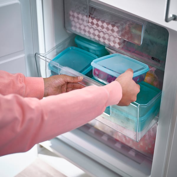 IKEA PRUTA Food Container With Lid Blue 20 Oz