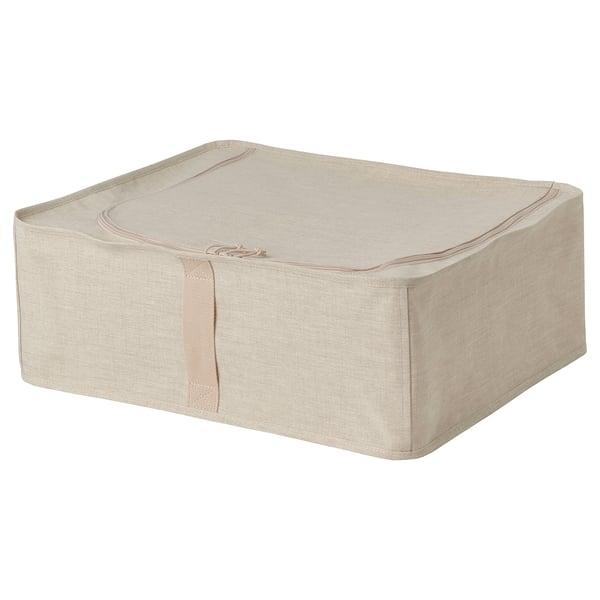 IKEA PURRPINGLA Storage case textile/beige 17x21x7 "