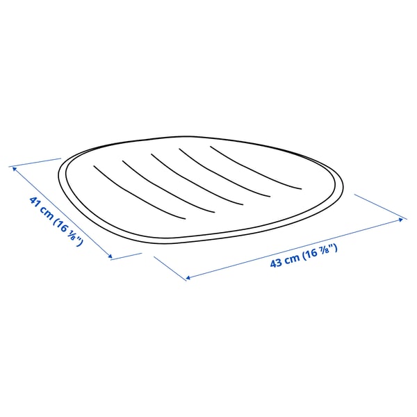 IKEA PYNTEN Seat Pad Dark Gray 16 ¼x17 "