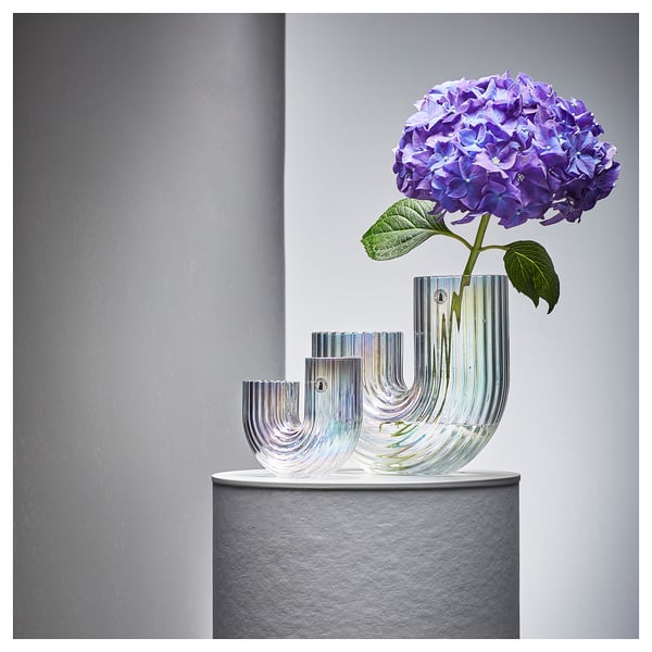 IKEA RÄFFELBJÖRK Vase Mother-of-pearl Color 7 ¾ "