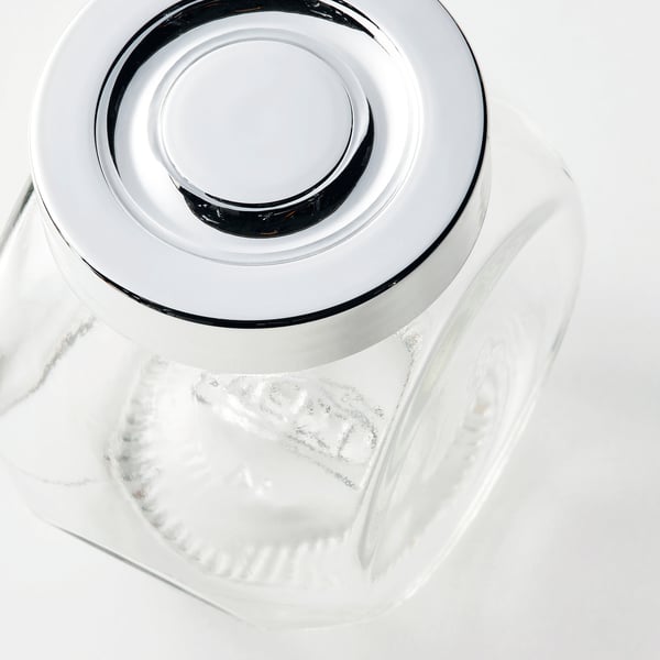 IKEA RAJTAN Spice Jar Glass/aluminum Color 5 Oz
