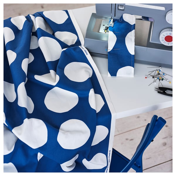 IKEA RAKLOSTA Pre-cut Fabric Blue/white 59x118 "