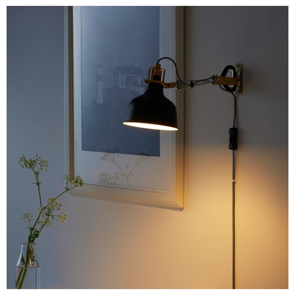 IKEA RANARP Wall/clamp Spotlight Black