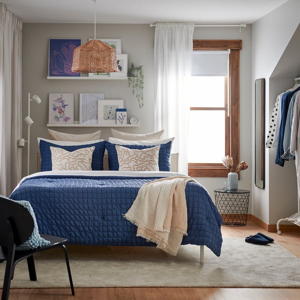 IKEA RÄVSTARR Comforter Set Dark Blue Full/Queen