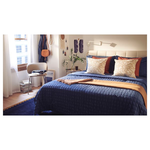 IKEA RÄVSTARR Comforter Set Dark Blue Full/Queen