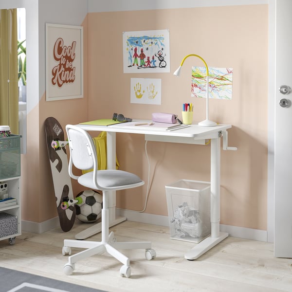 IKEA RELATERA Desk Sit/stand White 35 3/8x23 5/8 "