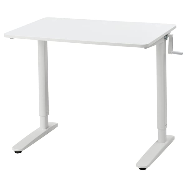 IKEA RELATERA Desk sit/stand white 35 3/8x23 5/8 "