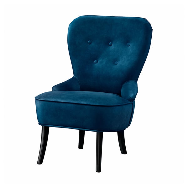 IKEA REMSTA Armchair Djuparp dark green-blue